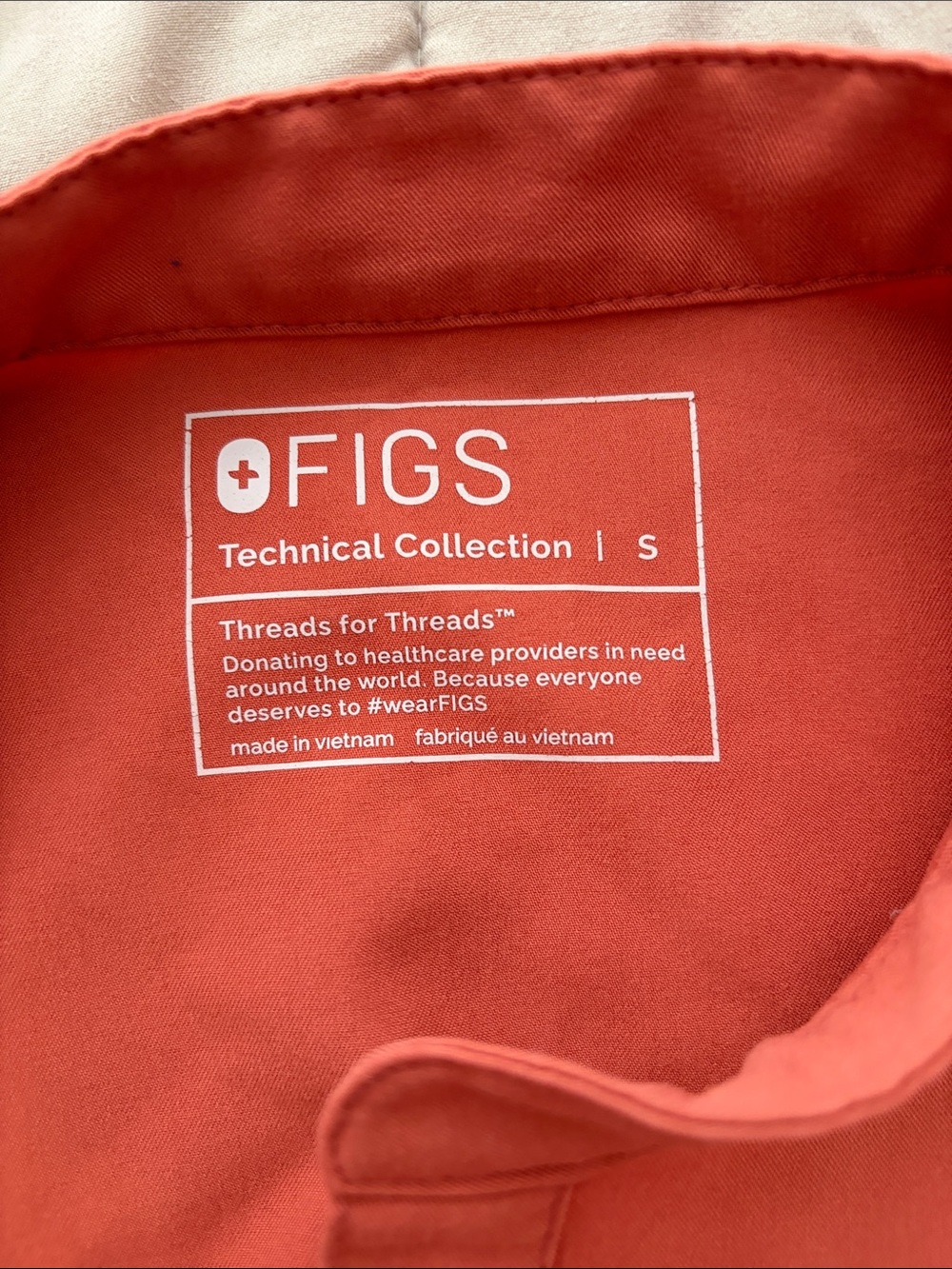 FIGS Women's Button-Down Shirt in Coral